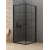 Kabina prysznicowa NEW SOLEO BLACK podwójne drzwi wahadłowe 90x90 - NEW TRENDY